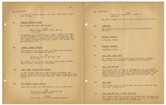 Moe Howard's Personally Owned Script for the 1943 Three Stooges Film ''Dizzy Detectives'', with Working Title ''Idiots De Luxe''